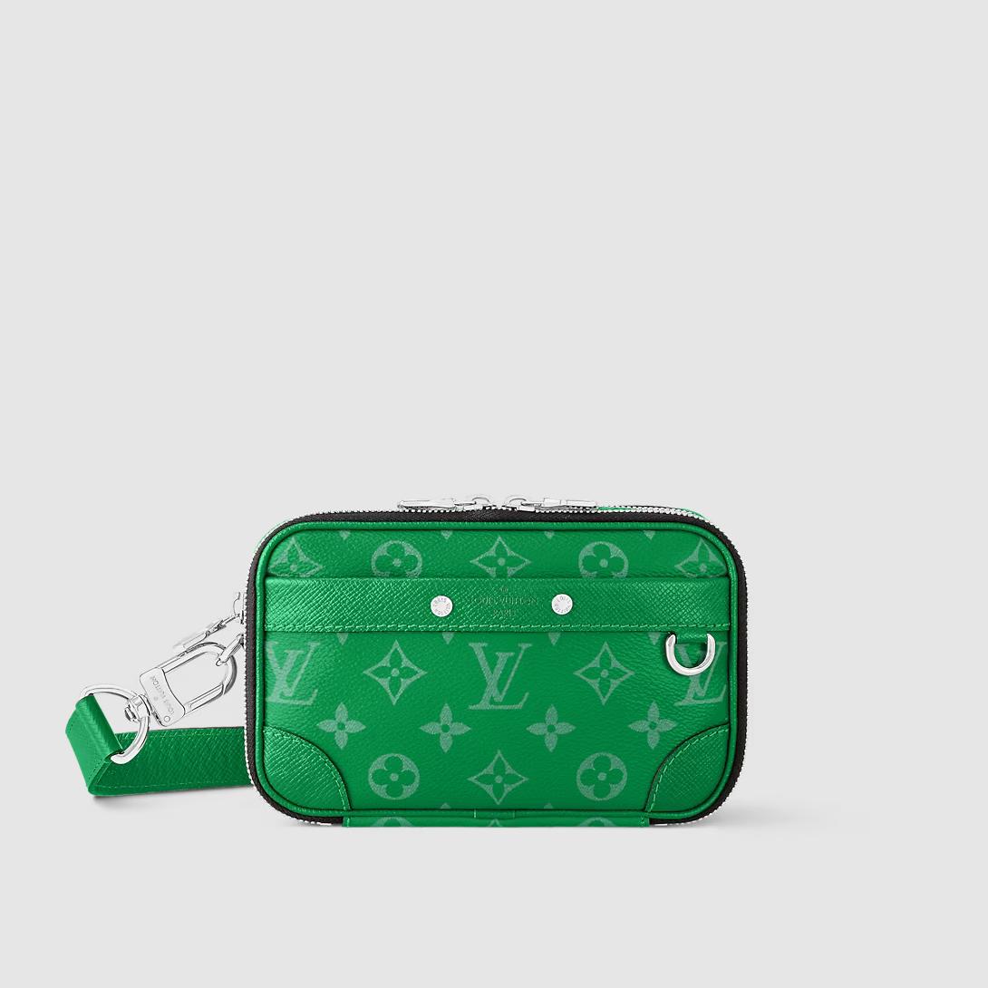 Túi Louis Vuitton Nano Alpha Wearable Wallet Taigarama Nam Xanh Lá